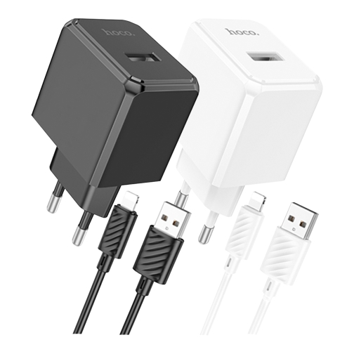 Купить Сетевое Зарядное Устройство Hoco CS11A 1USB 2.1A+USB to Lightning