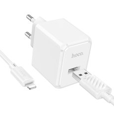 Купити Мережевий Зарядний Пристрій Hoco CS11A 1USB 2.1A+USB to Lightning