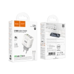 Купити Мережевий Зарядний Пристрій Hoco C136A 1USB-C/1USB PD/QC 45W+Type-C to Type-C, 2