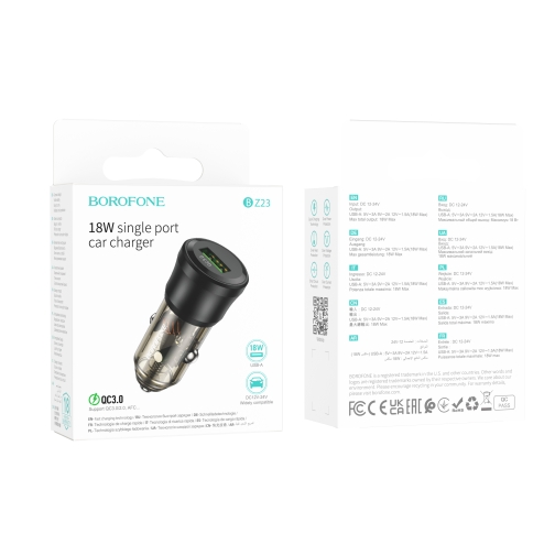 Купити Автомобільний Зарядний Пристрій Borofone BZ23 1USB QC18W, 6