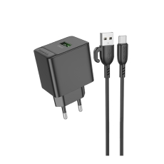 Купити Мережевий Зарядний Пристрій Borofone BAS12A 1USB QC3.0 18W+USB to Type-C Купити Мережевий Зарядний Пристрій Borofone BAS12A 1USB QC3.0 18W+USB to Type-C