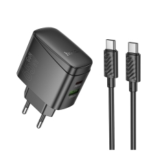 Купити Мережевий Зарядний Пристрій Hoco CS63A 1USB/1USB-C PD65W/QC GAN+Type-C to Type-C Купити Мережевий Зарядний Пристрій Hoco CS63A 1USB/1USB-C PD65W/QC GAN+Type-C to Type-C