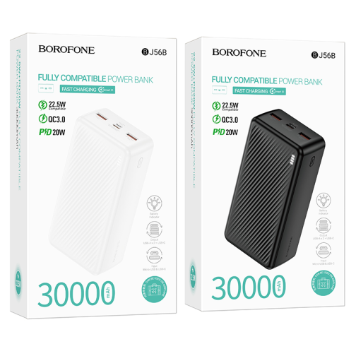 Універсальна Мобільна Батарея Power Bank Borofone BJ56B Graceful 22.5W+PD20W 30000 mAh превью 2