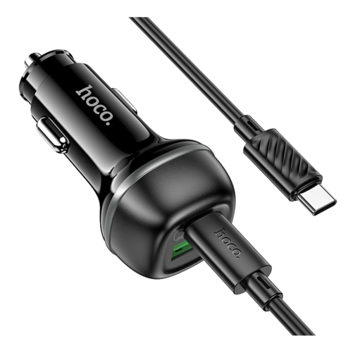 Купить Авто Зарядное Устройство Hoco Z58A 1USB/1USB-C QC/PD48W+Type-C to Type-C, 3