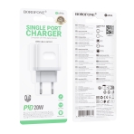 Купить Сетевое Зарядное Устройство Borofone BA99A 1USB-C PD/QC 20W