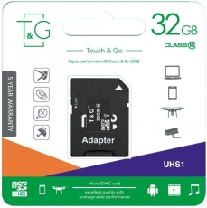 Купити Карта Пам'яті T&G MicroSDHC 32gb UHS-1 10 Class & Adapter Купити Карта Пам'яті T&G MicroSDHC 32gb UHS-1 10 Class & Adapter