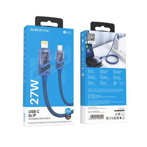 Купить USB Borofone BU42 Octavia PD27W Type-C to Lightning 1.2m, 3