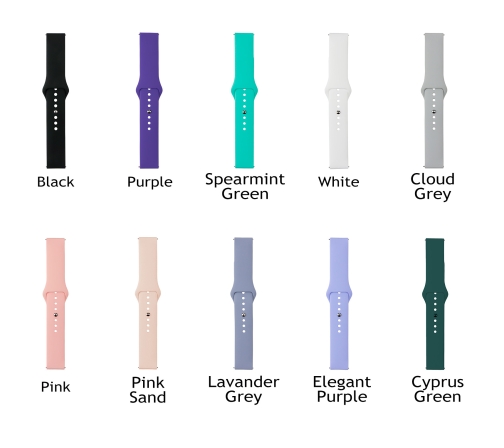 Купити Ремінець Универс 20mm Silicone Original Button Design для Samsung/Amazfit/Huawei, 15