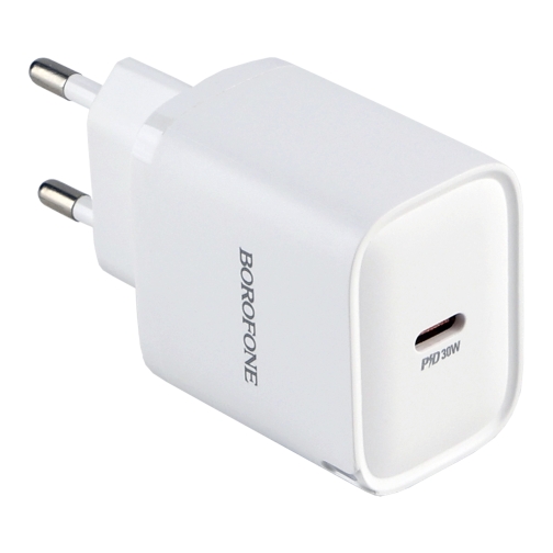 Купити Мережевий Зарядний Пристрій Borofone BA84A 1USB-C PD/QC 30W+Type-C to Type-C, 5