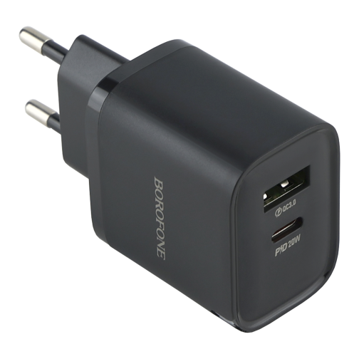 Мережевий Зарядний Пристрій Borofone BA83A 1USB-C/1USB PD/QC 20W+Type-C to Type-C превью 6
