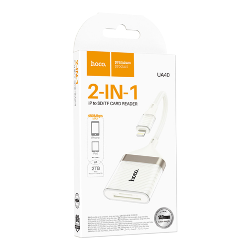 Перехідник Hoco UA40 2-in-1 Card Reader Lightning превью 2