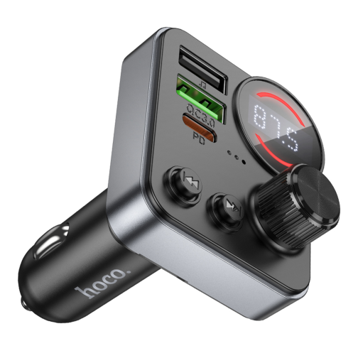 FM-трансмітер Hoco E86 USB-C PD30W+USB-A QC18W/TF/BT5.4 Total 48W превью 5