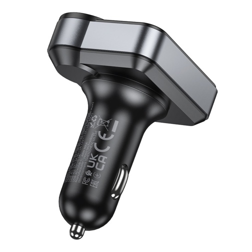 Купити FM-трансмітер Hoco E86 USB-C PD30W+USB-A QC18W/TF/BT5.4 Total 48W, 7