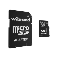 Купити Карта Пам'яті Wibrand MicroSDHC 64gb UHS-1 10 Class & Adapter Купити Карта Пам'яті Wibrand MicroSDHC 64gb UHS-1 10 Class & Adapter