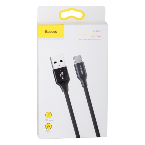 Купить USB Baseus USB to Type-C 3A 1.2m CATYW, 3