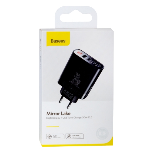 Купити Мережевий Зарядний Пристрій Baseus Mirror Lake 4 USB 30W CCJMHB-B 6A