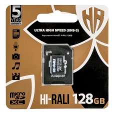 Купити Карта Пам'яті Hi-Rali MicroSDXC 128gb UHS-3 10 Class & Adapter Купити Карта Пам'яті Hi-Rali MicroSDXC 128gb UHS-3 10 Class & Adapter