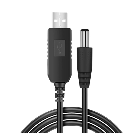 Купити Кабель USB to DC для роутера з 5v на 12v 0.6A 5.5х2.1 mm