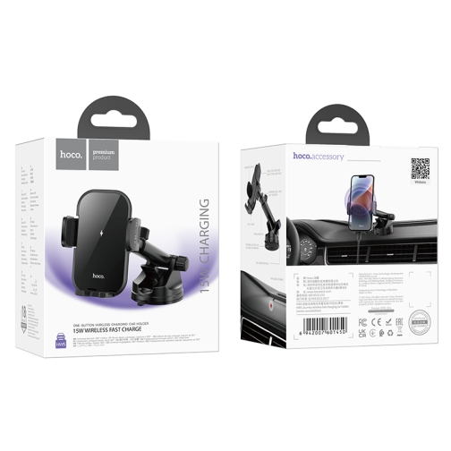 Купить Автодержатель Hoco HW5 Wireless 15W