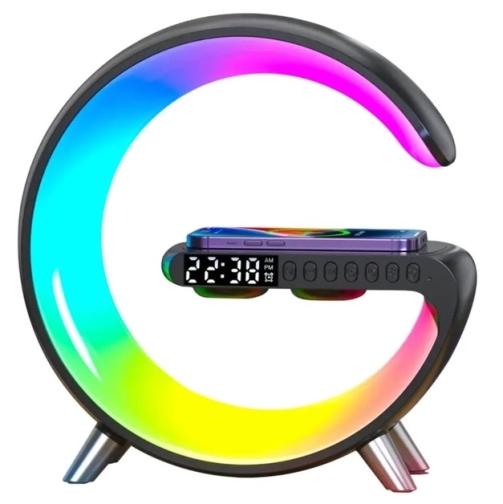 Купить Беспроводное Зарядное Устройство с RGB Light/Alarm Clock/Desk Lamp 15W Мят.Упак.