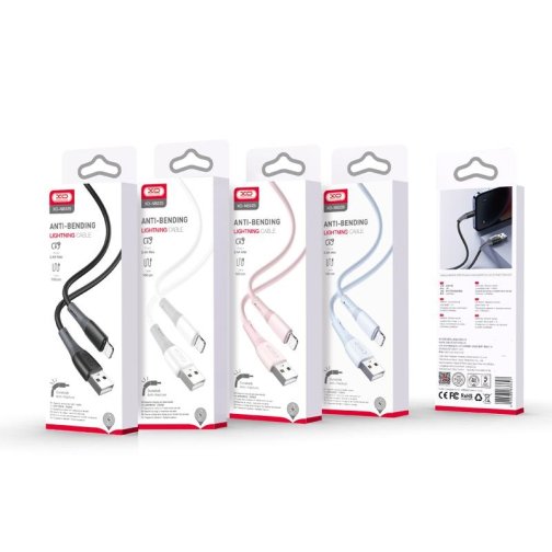 Купити Кабель USB XO NB225 Silicone two-color Lightning М'ята упаковка