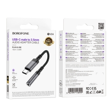 Купити Перехідник Borofone BV24 Type-C to AUX 3.5mm (female) 15cm Купити Перехідник Borofone BV24 Type-C to AUX 3.5mm (female) 15cm