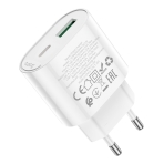Купити Мережевий Зарядний Пристрій Hoco C109A 1USB-C/1USB PD/QC 20W, 7