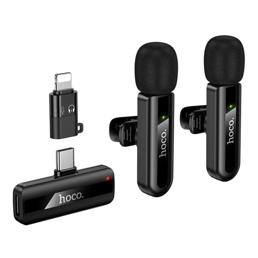 Купити Мікрофон Петличний Бездротовий Hoco L20A Dual-mic iP/Type-C