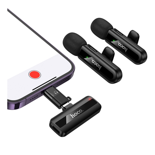 Купити Мікрофон Петличний Бездротовий Hoco L20A Dual-mic iP/Type-C, 5