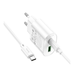 Купити Мережевий Зарядний Пристрій Hoco C109A 1USB-C/1USB PD/QC 20W+Type-C to Type-C, 6