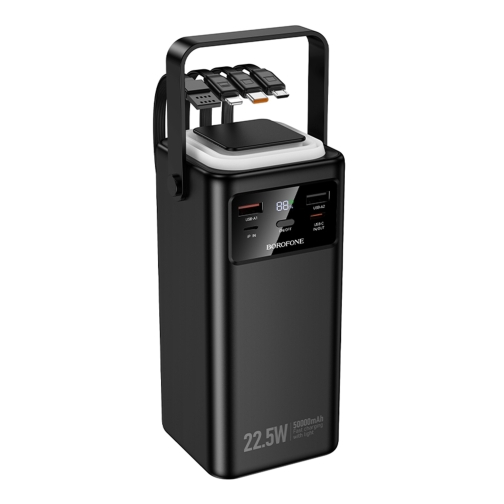 Купити Універсальна Мобільна Батарея Power Bank Borofone BJ65A High 22.5W+PD20W+four-cables 50000mAh, 3