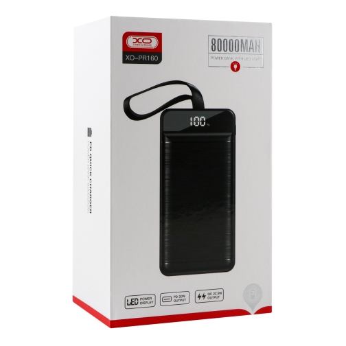Купити Універсальна Мобільна Батарея Power Bank XO PR160 QC22.5W PD20W 80000 mAh, 2