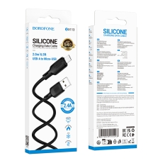 Купити Кабель USB Borofone BX113 Silicone Micro 2.4A 2m Купити Кабель USB Borofone BX113 Silicone Micro 2.4A 2m