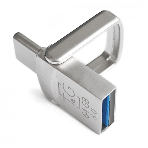 Купити USB OTG флеш-накопичувач -Type C 64GB T&G металева серія 104, 3