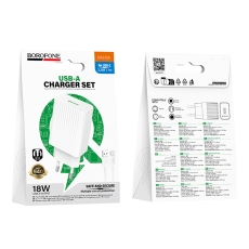 Купить Сетевое Зарядное Устройство Borofone BAS72A 1USB QC 18W+USB to Type-C Купить Сетевое Зарядное Устройство Borofone BAS72A 1USB QC 18W+USB to Type-C