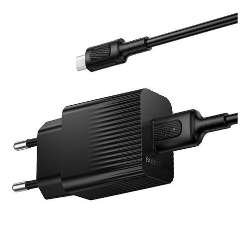 Мережевий Зарядний Пристрій Borofone BAS71A 1USB 2.1A+USB to Micro превью 7