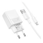 Купити Мережевий Зарядний Пристрій Borofone BAS71A 1USB 2.1A+USB to Micro, 8