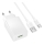 Купити Мережевий Зарядний Пристрій Borofone BAS72A 1USB QC 18W+USB to Type-C Білий
