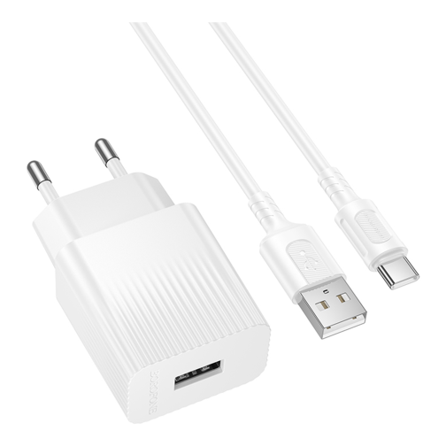 Мережевий Зарядний Пристрій Borofone BAS71A 1USB 2.1A+USB to Type-C превью 4