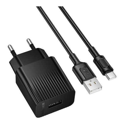 Мережевий Зарядний Пристрій Borofone BAS71A 1USB 2.1A+USB to Type-C превью 5
