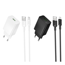 Купити Мережевий Зарядний Пристрій Borofone BAS72A 1USB QC 18W+USB to Micro Купити Мережевий Зарядний Пристрій Borofone BAS72A 1USB QC 18W+USB to Micro