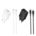 Купити Мережевий Зарядний Пристрій Borofone BAS76A 1USB-C/1USB PD/QC 30W+Type-C to Type-C