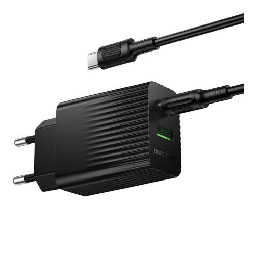 Мережевий Зарядний Пристрій Borofone BAS76A 1USB-C/1USB PD/QC 30W+Type-C to Type-C превью 7