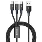 Купить USB Baseus Rapid 3-in-1 USB to Micro / Lightning / Type-C 3.5A 1.2m CAJS0000, 4