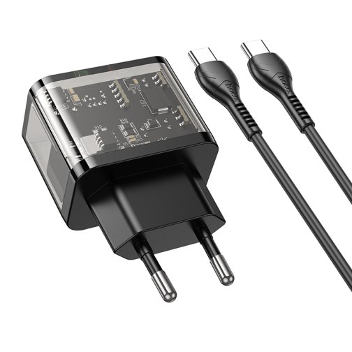 Купить Сетевое Зарядное Устройство Hoco N34 Dazzling PD20W+QC3.0 Type-C to Type-C, 6