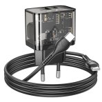 Купить Сетевое Зарядное Устройство Hoco N34 Dazzling PD20W+QC3.0 Type-C to Type-C, 7