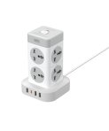 Купить Сетевой Удлинитель XO WL21 Tower Shaped 8AC socket+3USB-A+1USB-C 2m Мят.упак., 2