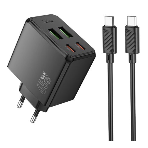 Купить Сетевое Зарядное Устройство Hoco CS19A 2USB-C/2USB PD/QC 65W+Type-C to Type-C