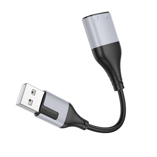 Купити Перехідник Borofone BV19 Creator 2-in-1 USB to 3.5mm, 4