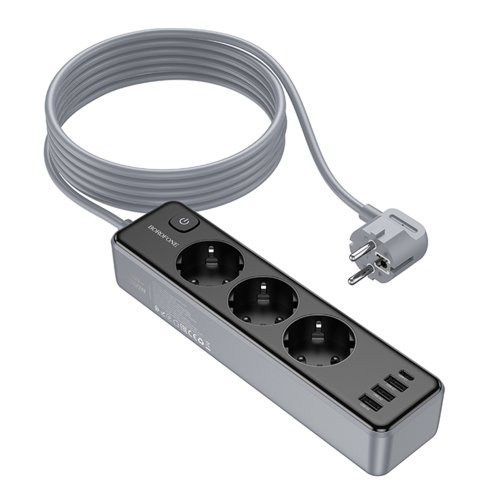 Купить Сетевой Удлинитель Borofone BAC8 (1C3A)(EU)(L=3M), 4